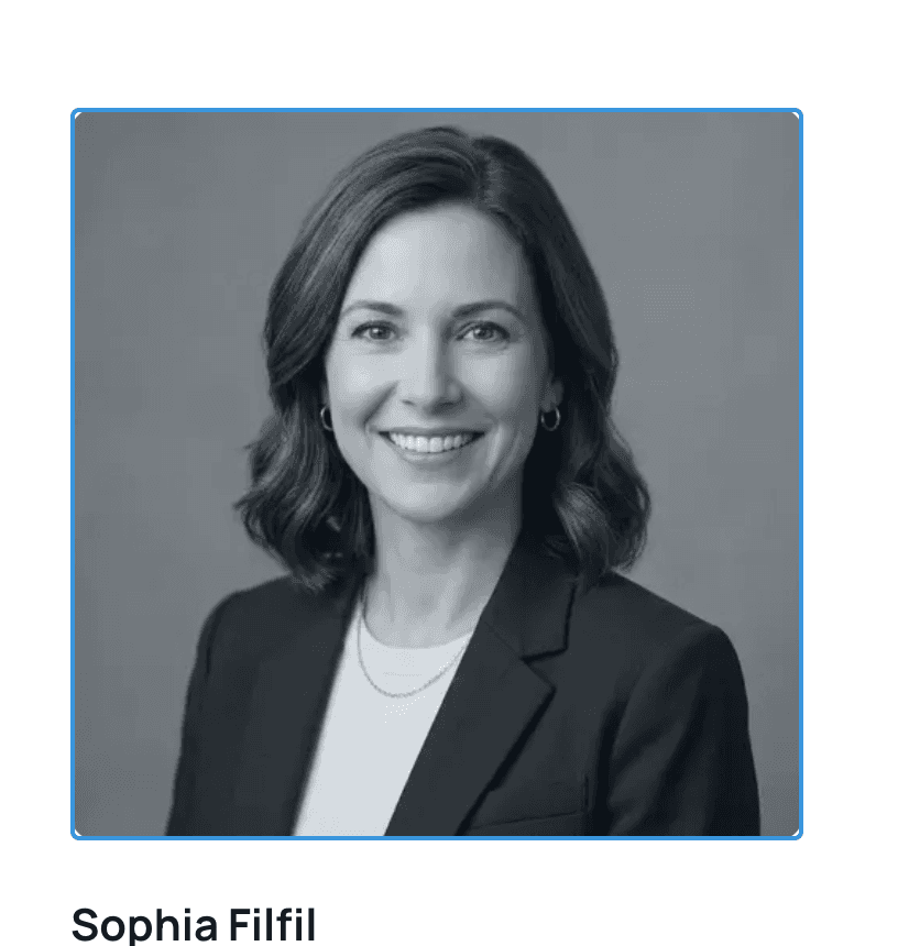 Portrait of board president Sophia Filfil